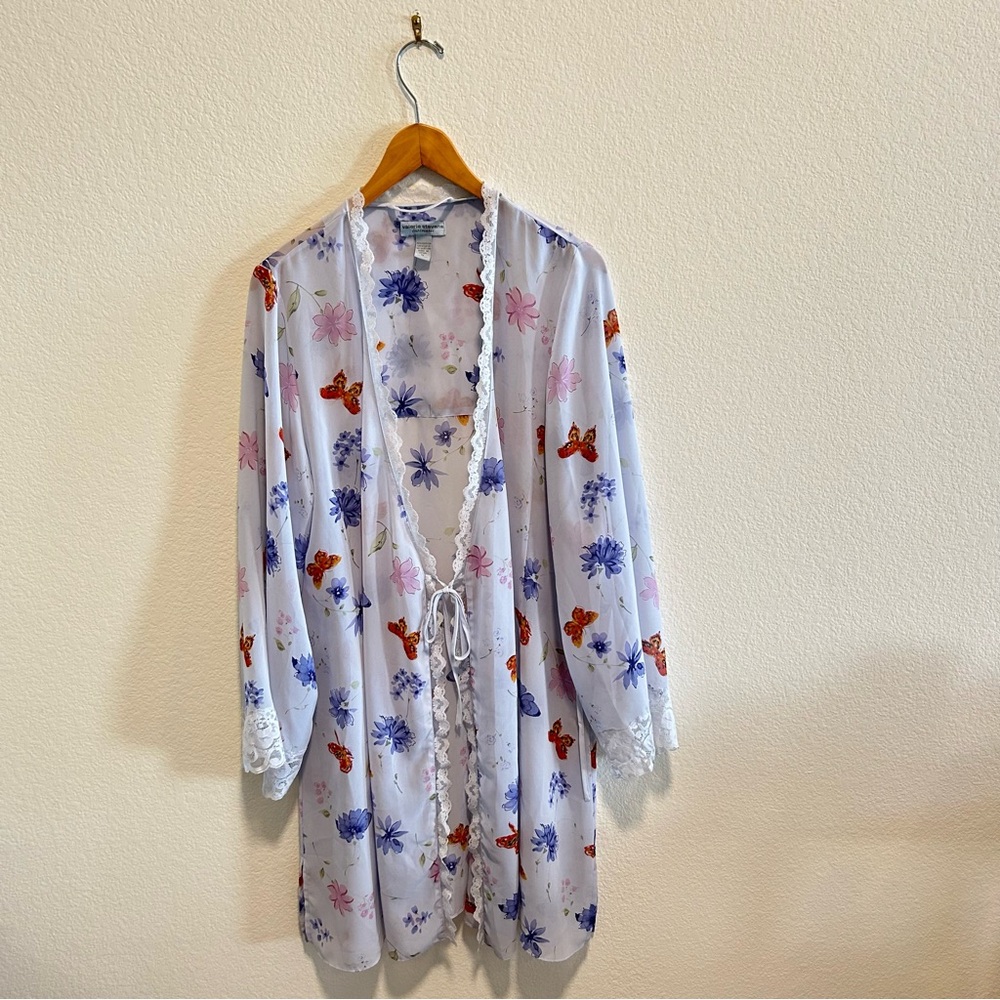 Valerie Steven’s Butterfly Lace Floral Robe